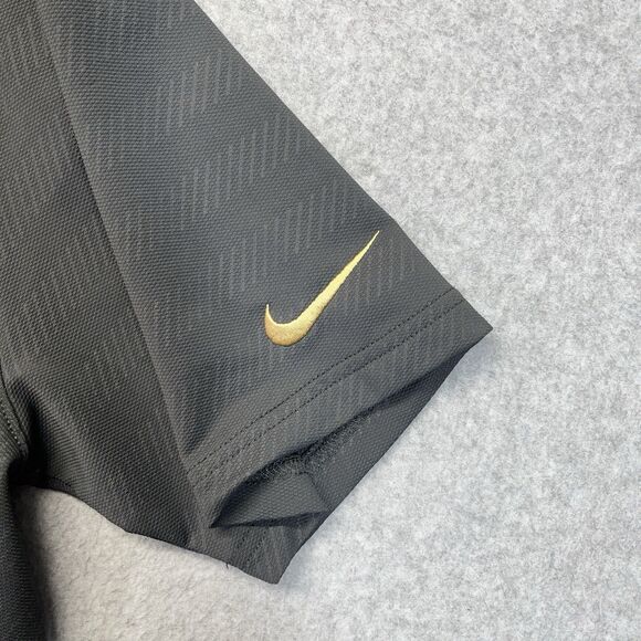 Nike Dri-Fit NFL New Orleans Saints Polo Shirt Men’s Medium Gray Golf Activewear - Picture 3 of 14